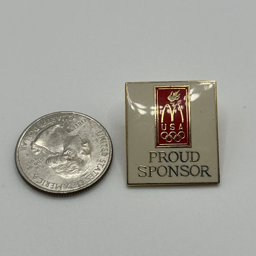 McDonald's Olympics Proud Partner Golden Arches‎ Employee Lapel Pin
